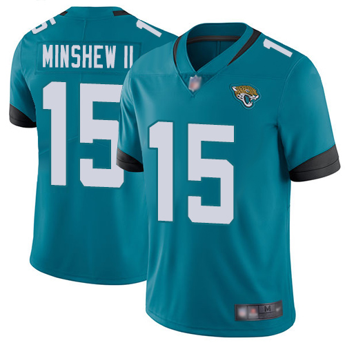 Men Nike Jacksonville Jaguars  #15 Gardner Minshew II Teal Green Alternate  Stitched NFL Vapor Untouchable Limited Jersey->jacksonville jaguars->NFL Jersey